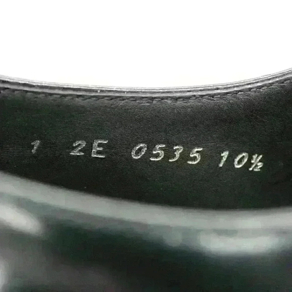 Prada Men’s Black Leather Oxford Square Toe Lace Up Shoes Size US 10.5Authentic - Picture 9 of 11